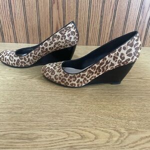 Leopard Print Wedge Heels Cole Haan
